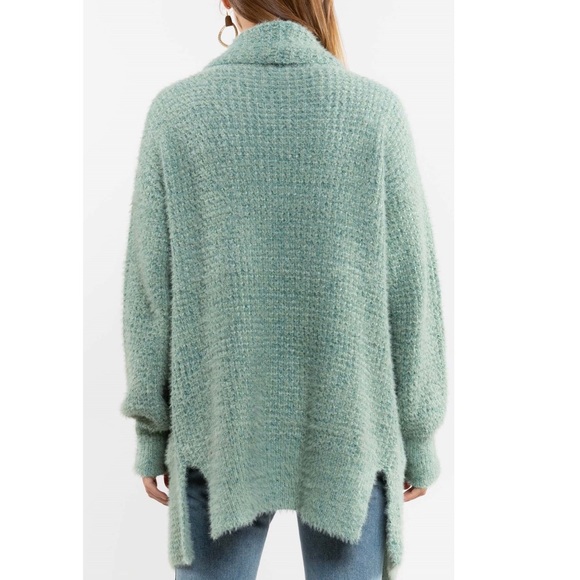 SOLD OUT ❄️🆕 Mint Fuzzy Cardigan - Picture 3 of 7